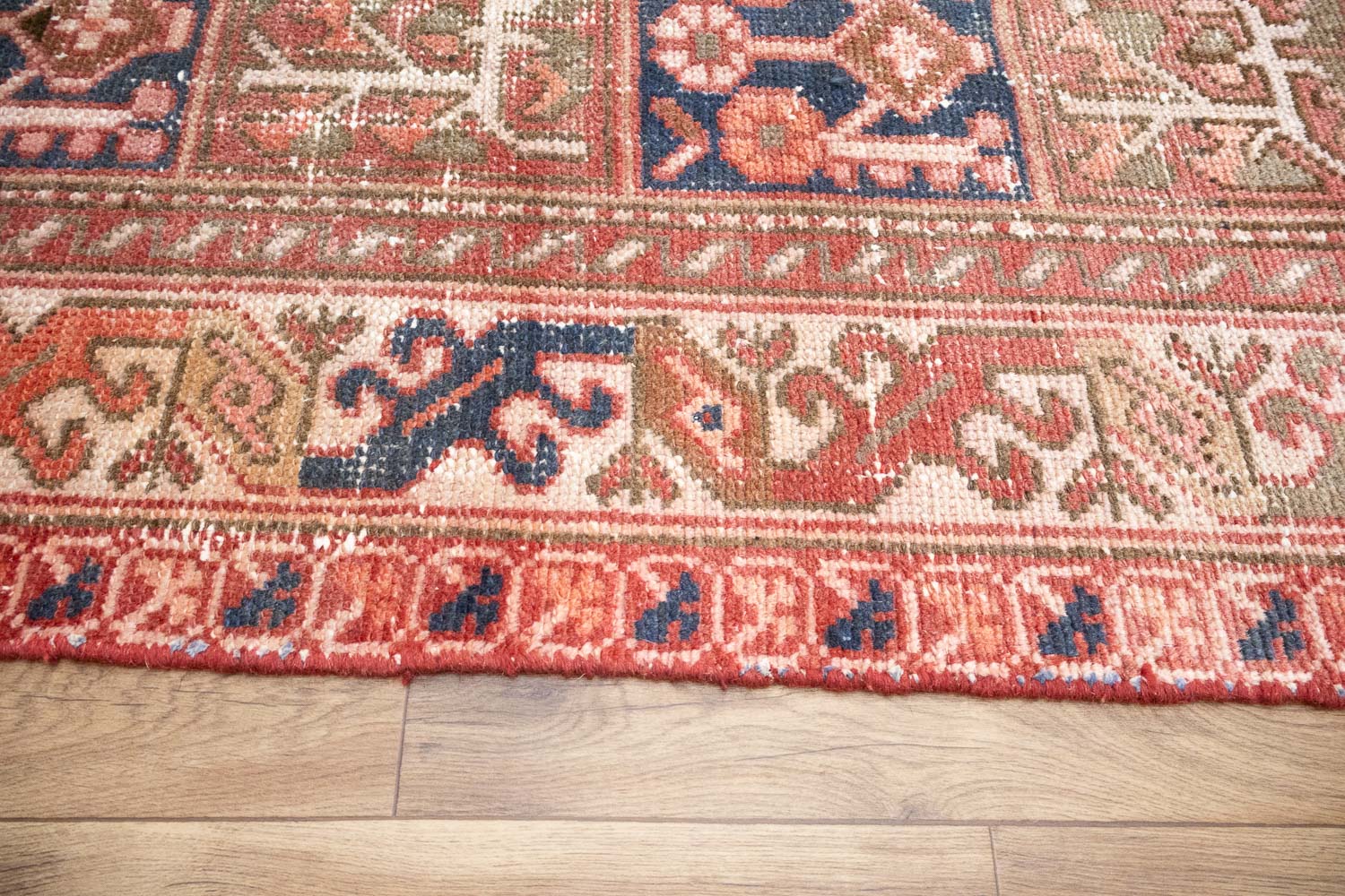 6'8x9'2 Hand Knotted Tribal Pictorial Oriental Wool Runner Rug - Image 11
