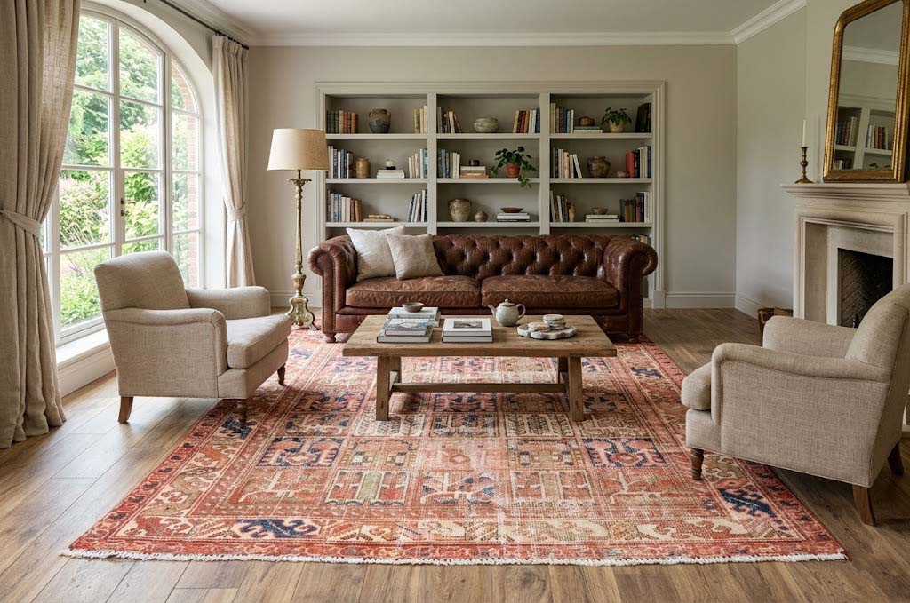 6'8x9'2 Hand Knotted Tribal Pictorial Oriental Wool Runner Rug - Image 2