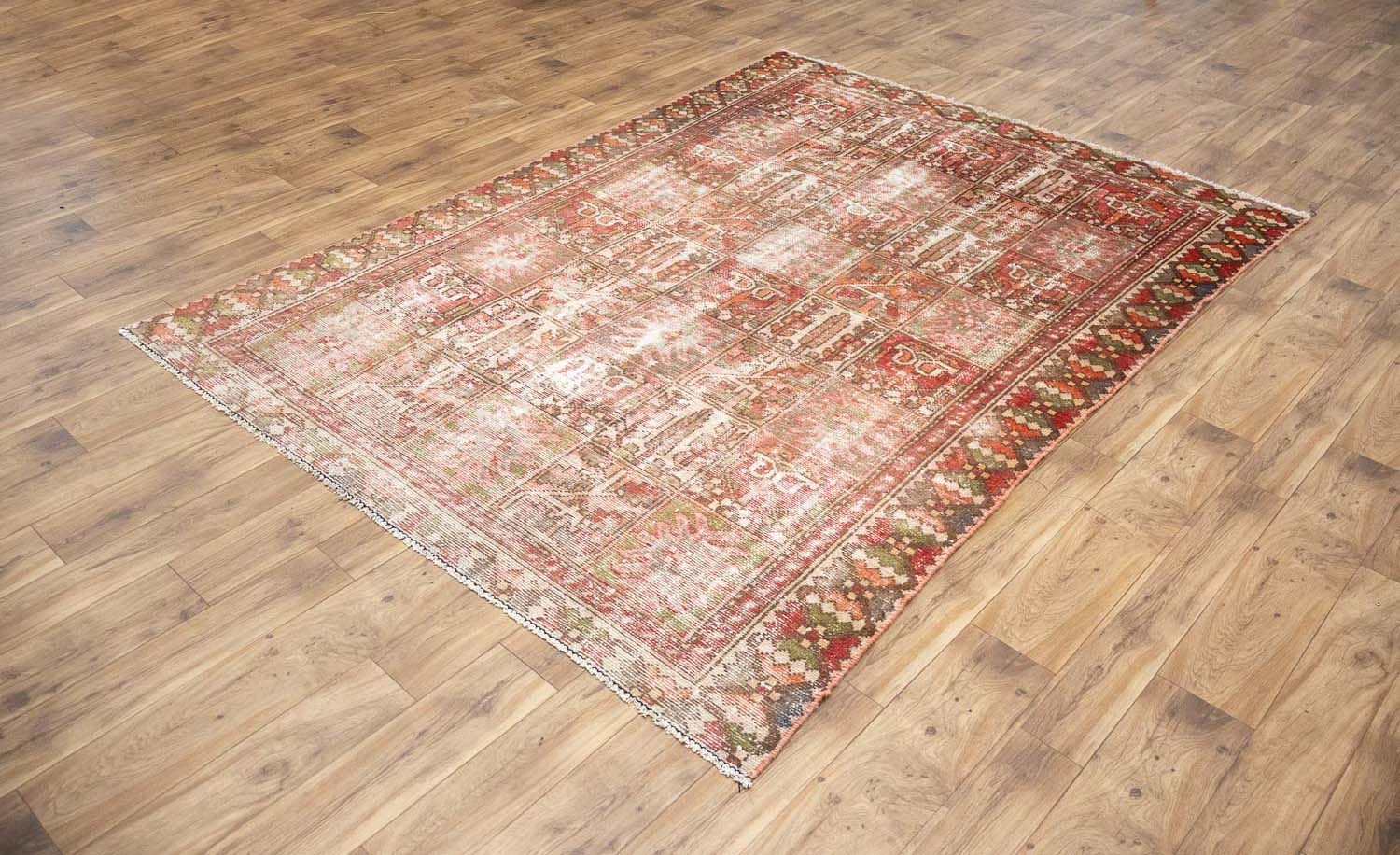 6'6x8'11 Hand Knotted Tribal Floral Oriental Wool Rug - Image 12