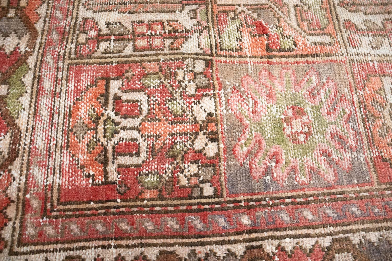6'6x8'11 Hand Knotted Tribal Floral Oriental Wool Rug - Image 9