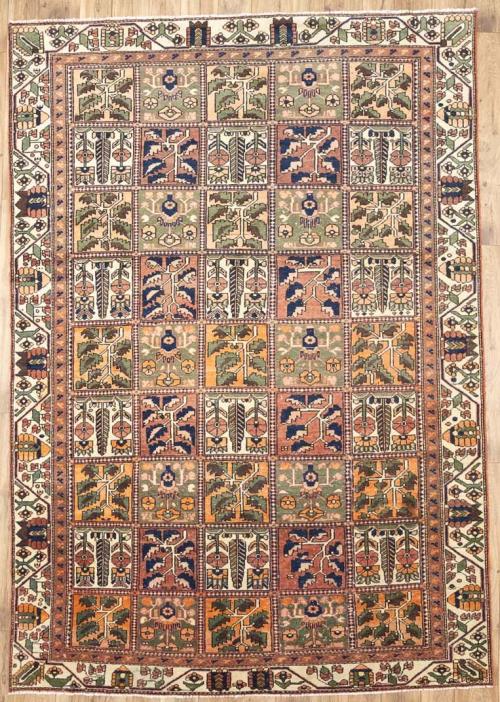6'6x9'4 Hand Knotted Tribal Pictorial Oriental Wool Rug