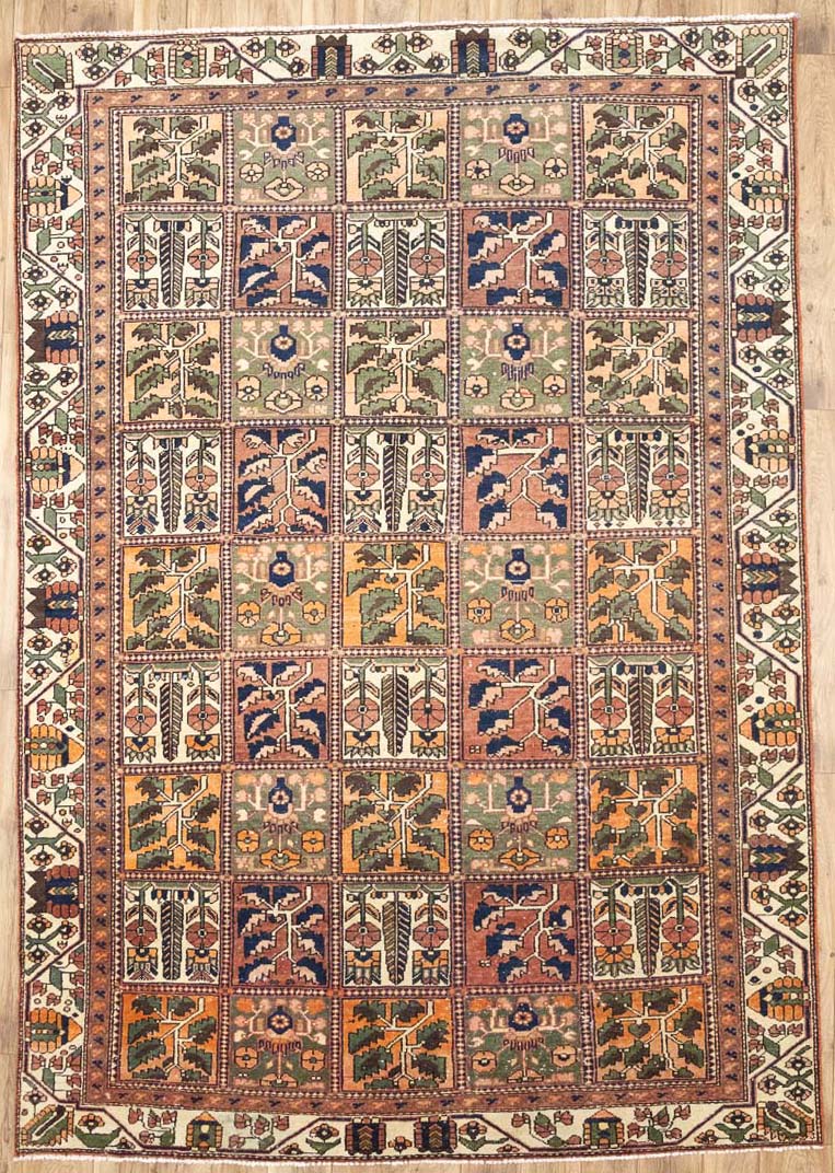 6'6x9'4 Hand Knotted Tribal Pictorial Oriental Wool Rug