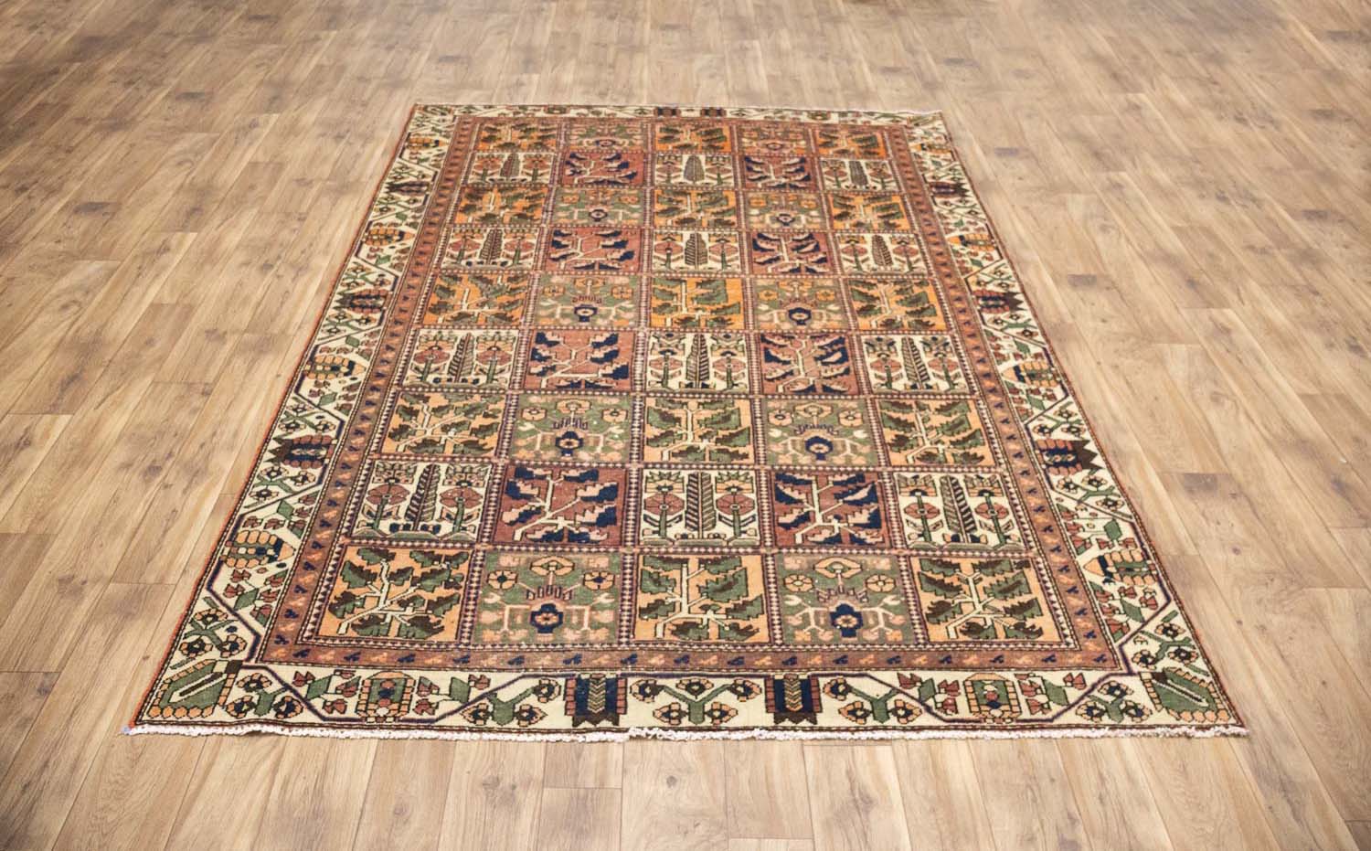 6'6x9'4 Hand Knotted Tribal Pictorial Oriental Wool Rug - Image 12