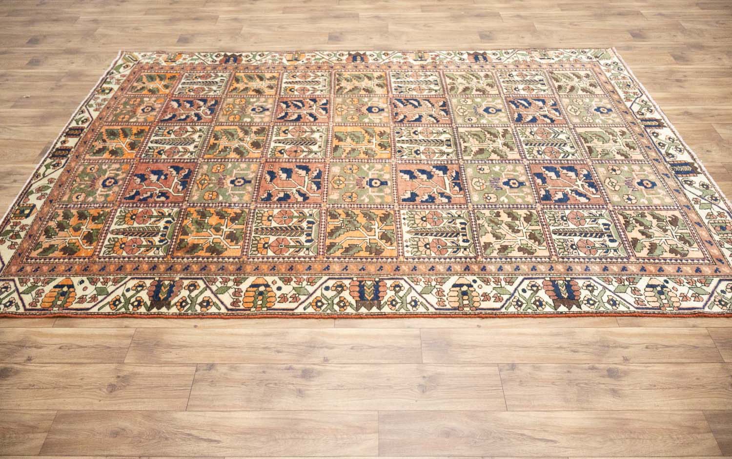 6'6x9'4 Hand Knotted Tribal Pictorial Oriental Wool Rug - Image 5