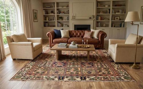 6'6x9'4 Hand Knotted Tribal Pictorial Oriental Wool Rug