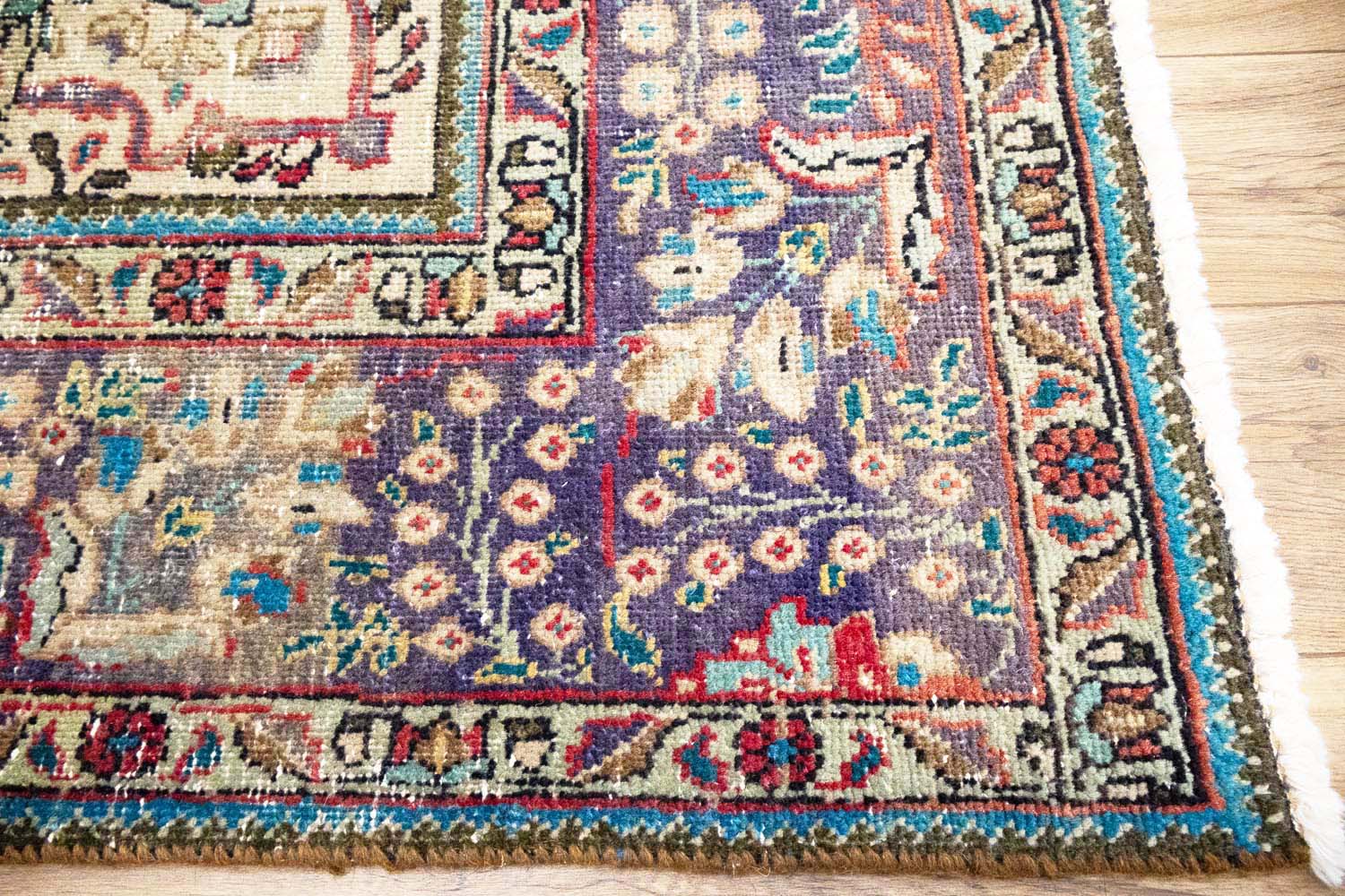 6'11x9'9 Hand Knotted Floral Classic Oriental Wool Rug - Image 13