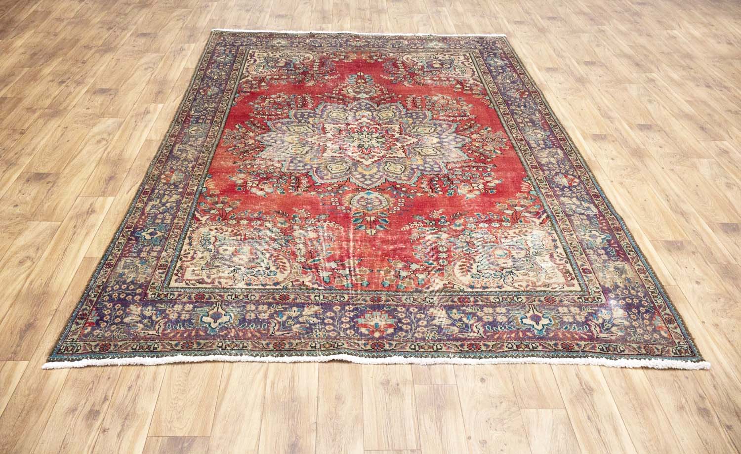 6'11x9'9 Hand Knotted Floral Classic Oriental Wool Rug - Image 14