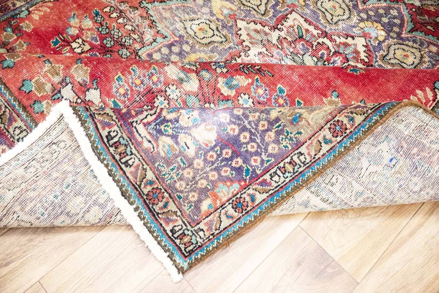 6'11x9'9 Hand Knotted Floral Classic Oriental Wool Rug - Image 18