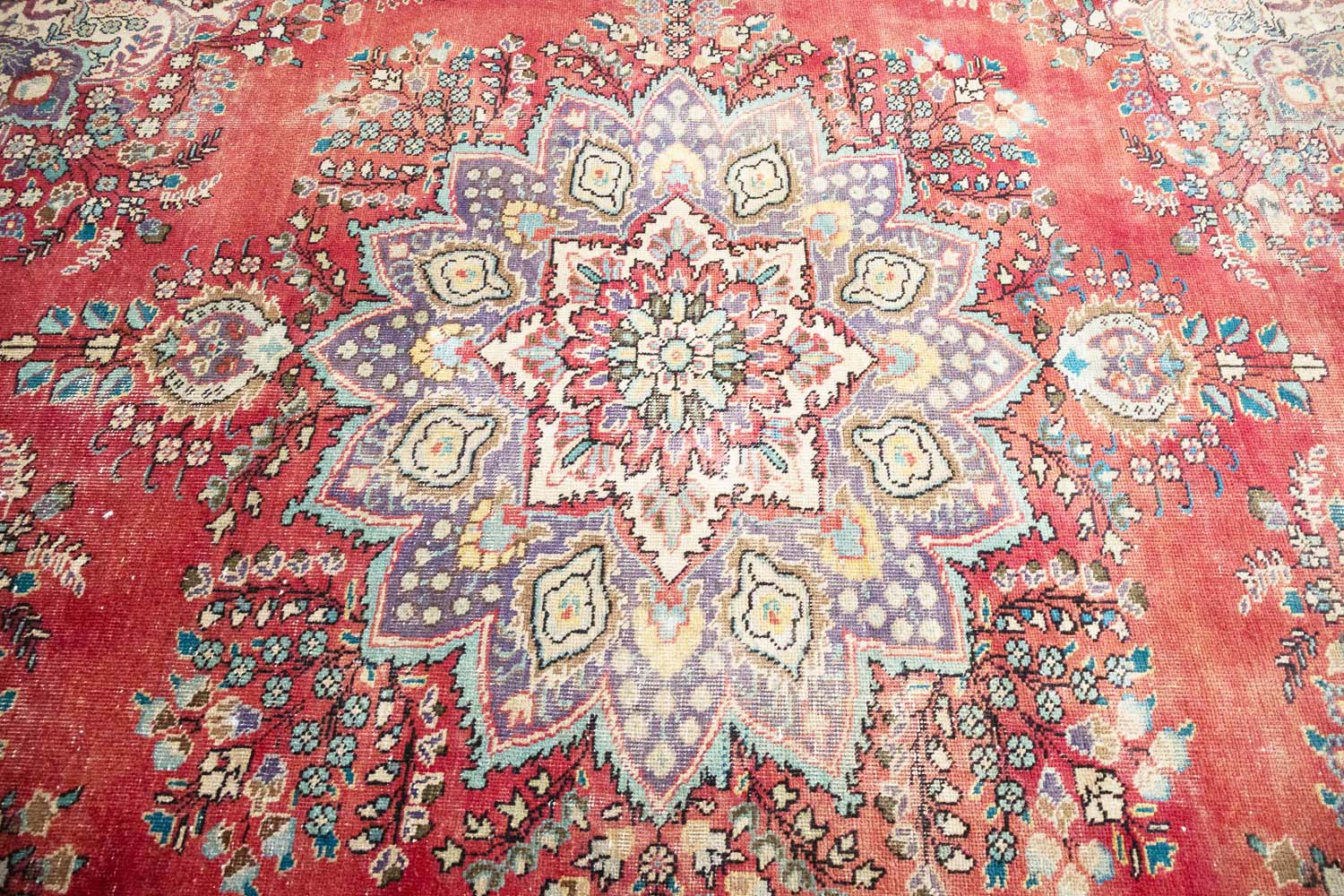6'11x9'9 Hand Knotted Floral Classic Oriental Wool Rug - Image 6