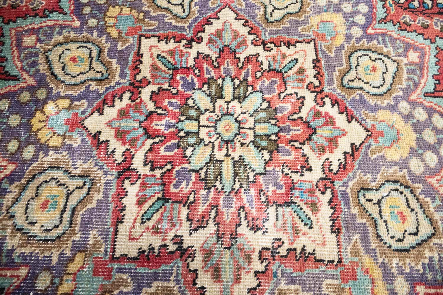 6'11x9'9 Hand Knotted Floral Classic Oriental Wool Rug - Image 7