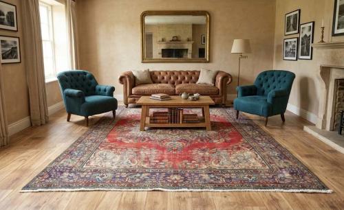 6'11x9'9 Hand Knotted Floral Classic Oriental Wool Rug