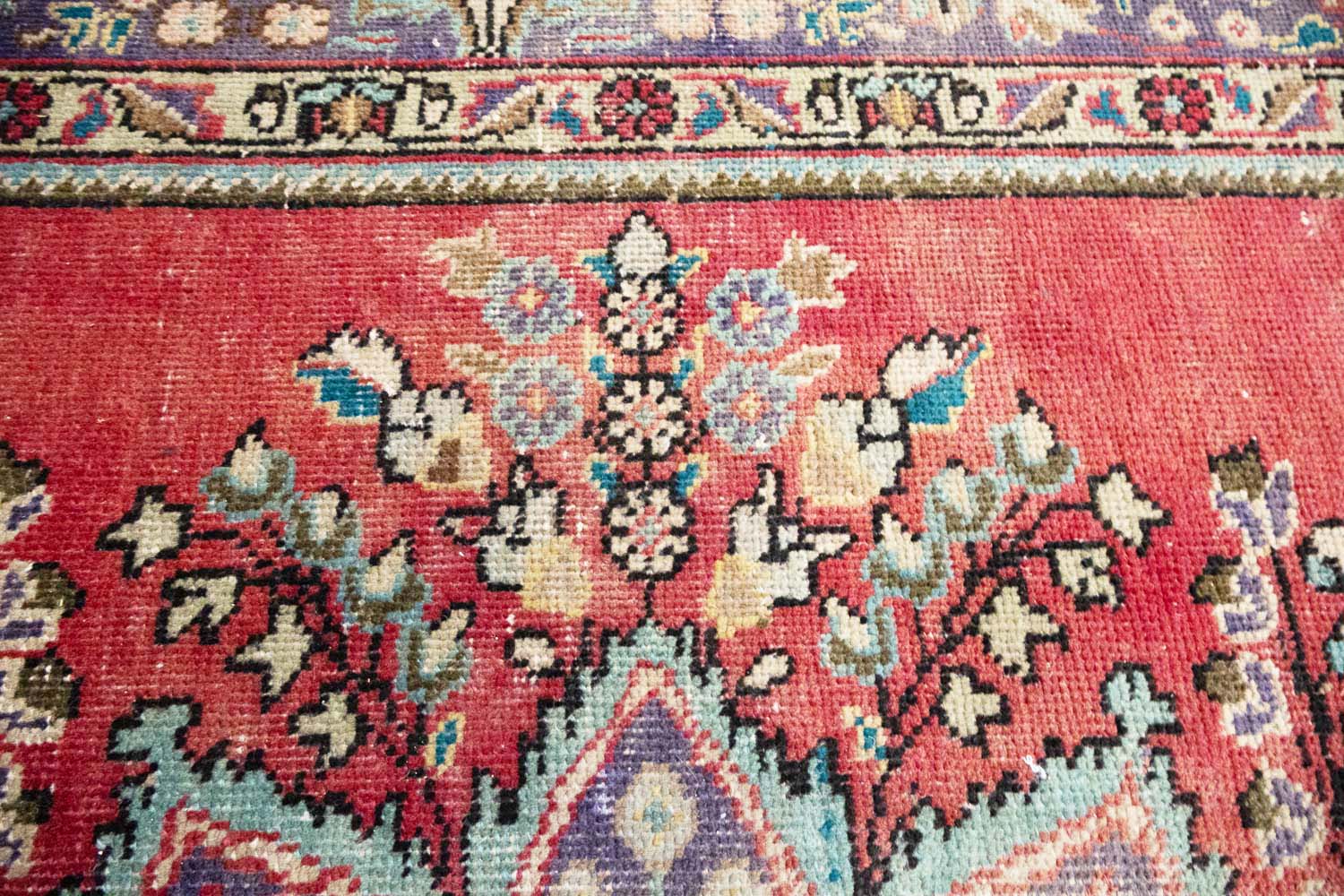 6'11x9'9 Hand Knotted Floral Classic Oriental Wool Rug - Image 9