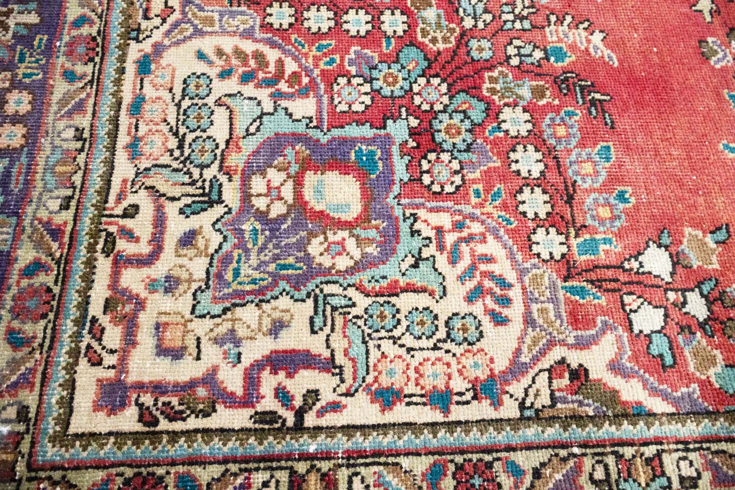 6'11x9'9 Hand Knotted Floral Classic Oriental Wool Rug - Image 10