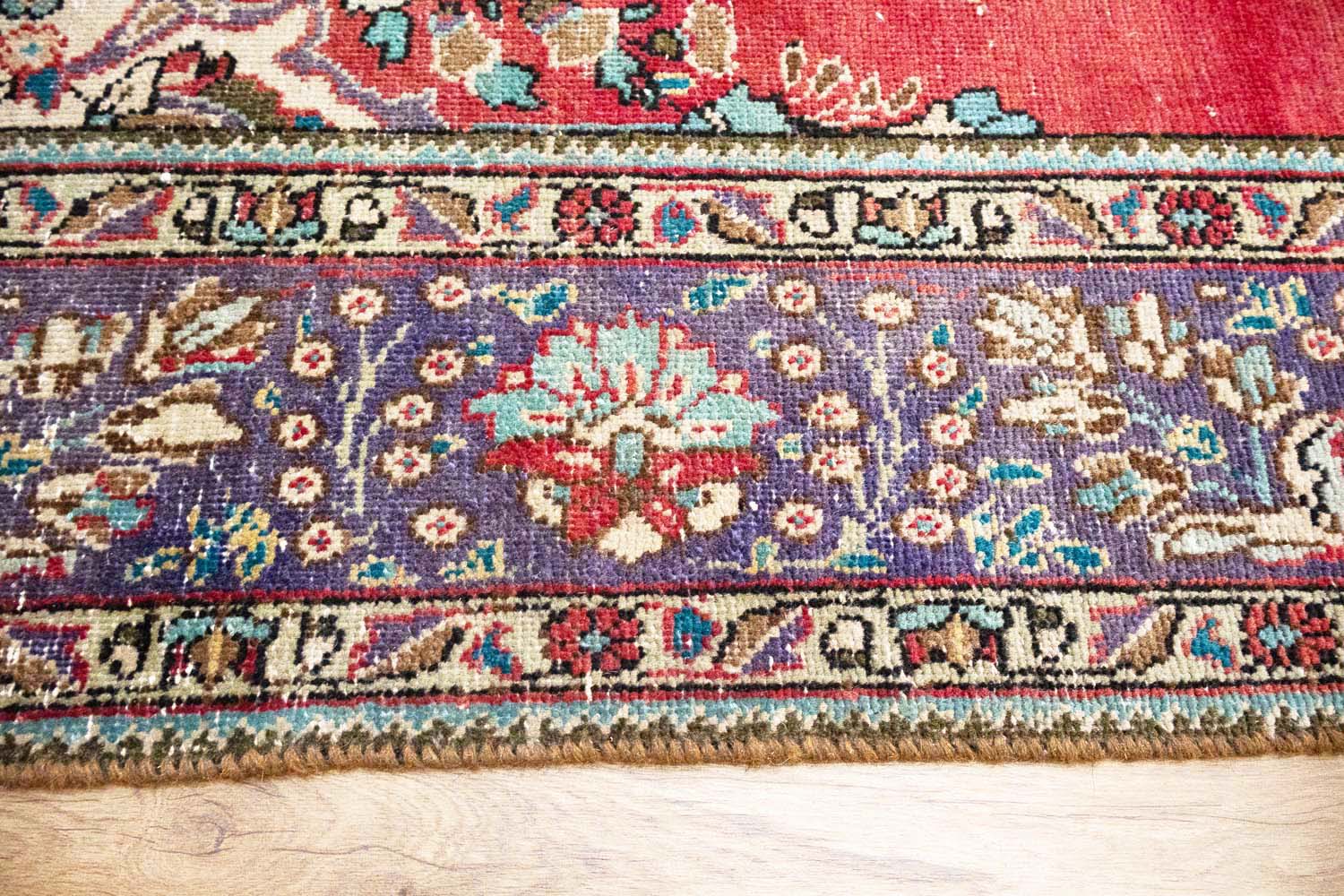 6'11x9'9 Hand Knotted Floral Classic Oriental Wool Rug - Image 11