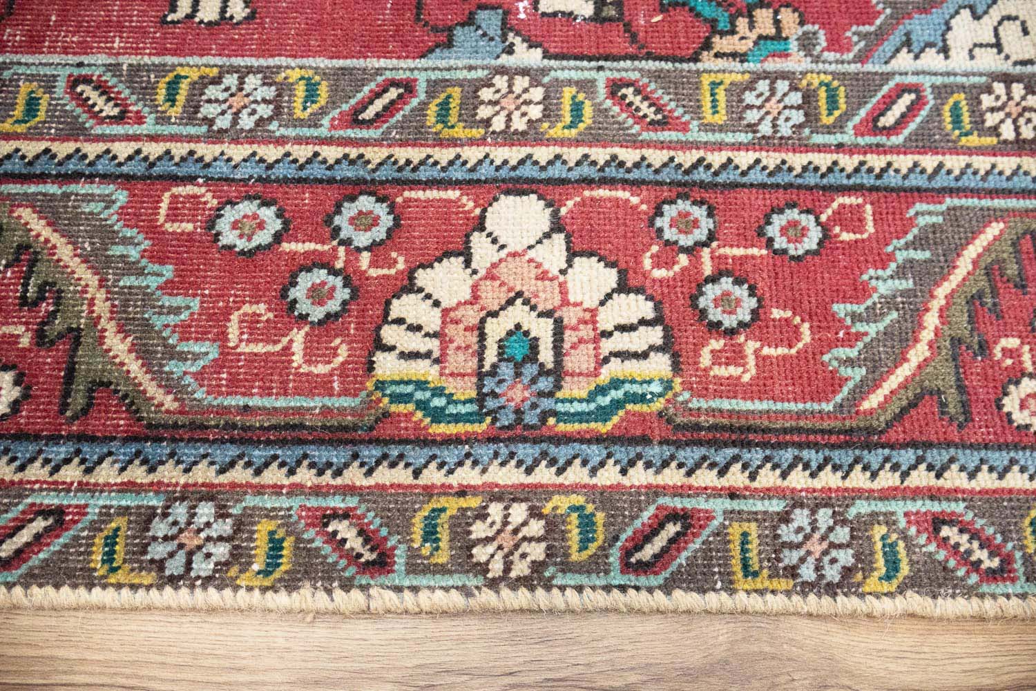 6'2x9'6 Hand Knotted Tribal Pictorial Oriental Wool Rug - Image 10