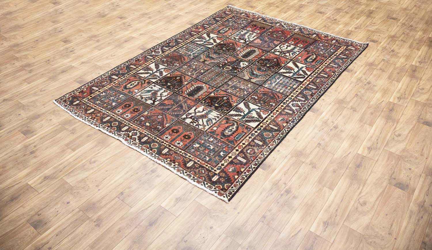 6'8x10'0 Hand Knotted Tribal Pictorial Oriental Wool Rug - Image 4