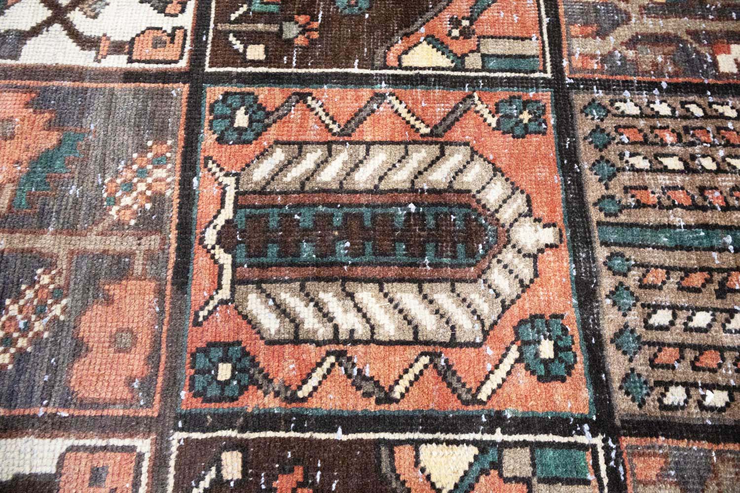 6'8x10'0 Hand Knotted Tribal Pictorial Oriental Wool Rug - Image 9