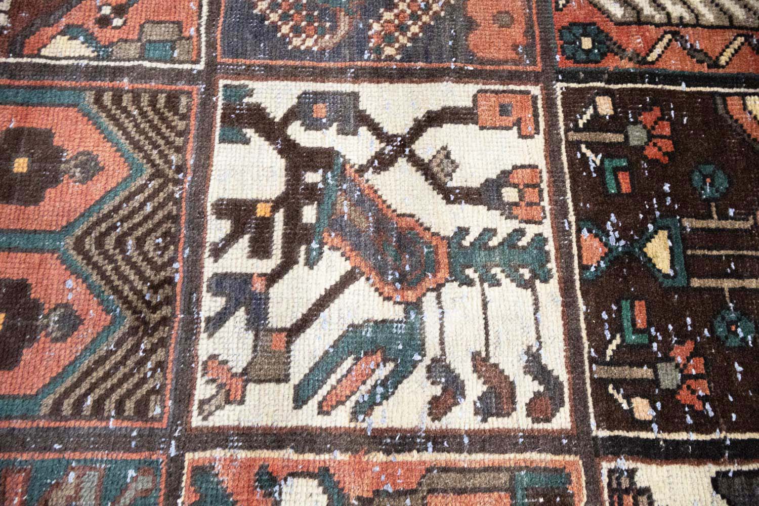 6'8x10'0 Hand Knotted Tribal Pictorial Oriental Wool Rug - Image 11