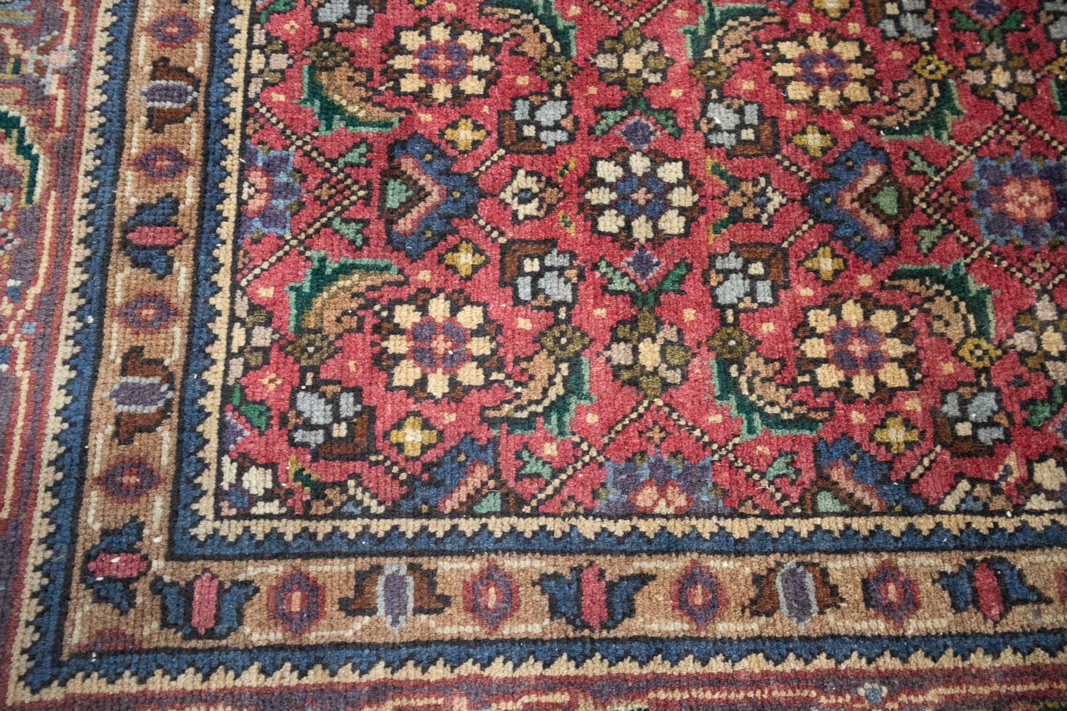 6'2x9'3 Hand Knotted Tribal Allover Oriental Wool Rug - Image 9
