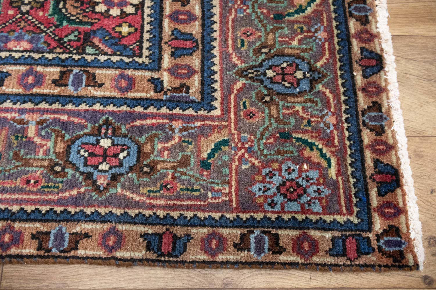 6'2x9'3 Hand Knotted Tribal Allover Oriental Wool Rug - Image 10