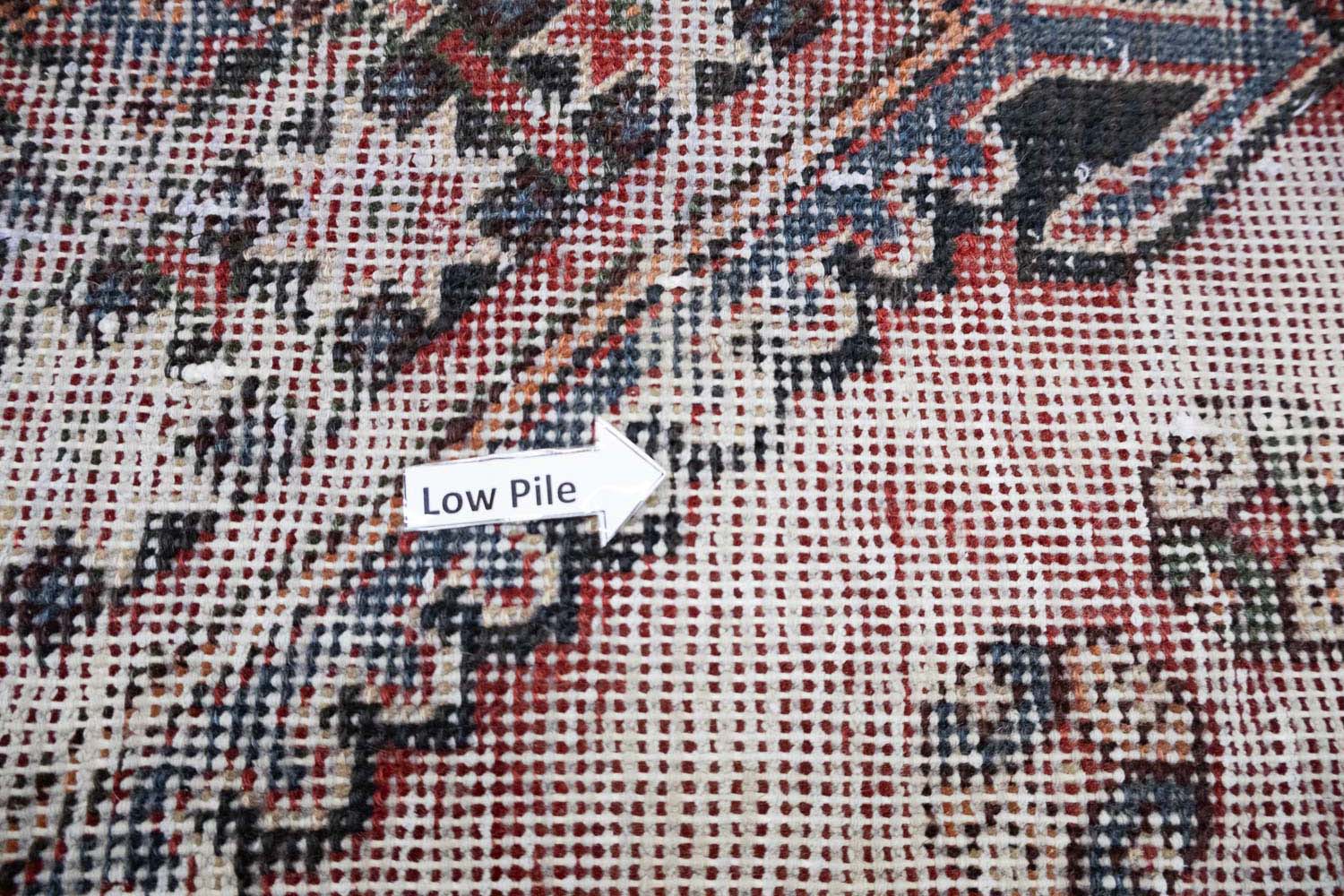 6'9x9'3 Hand Knotted Geometric Tribal Oriental Wool Rug - Image 6