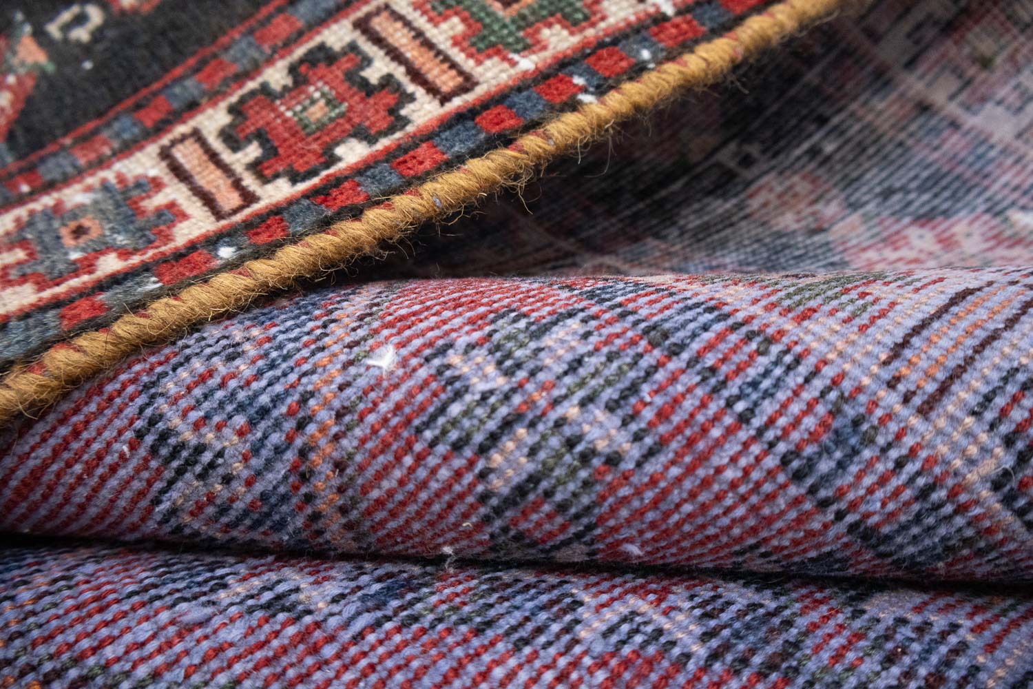 6'9x9'3 Hand Knotted Geometric Tribal Oriental Wool Rug - Image 15