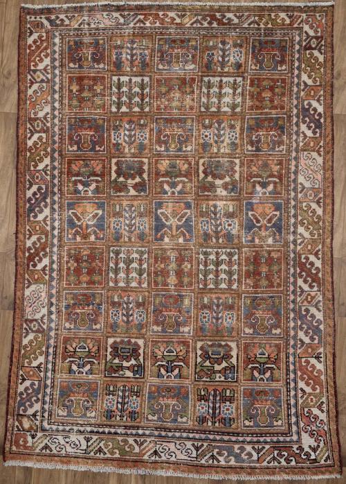 6'9x9'9 Hand Knotted Floral Tribal Oriental Wool Rug