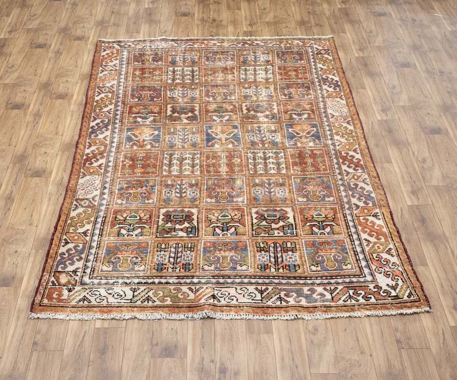 6'9x9'9 Hand Knotted Floral Tribal Oriental Wool Rug - Image 2