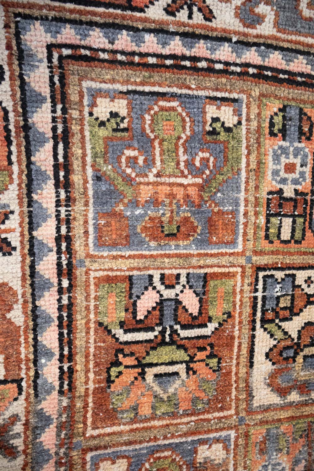 6'9x9'9 Hand Knotted Floral Tribal Oriental Wool Rug - Image 10