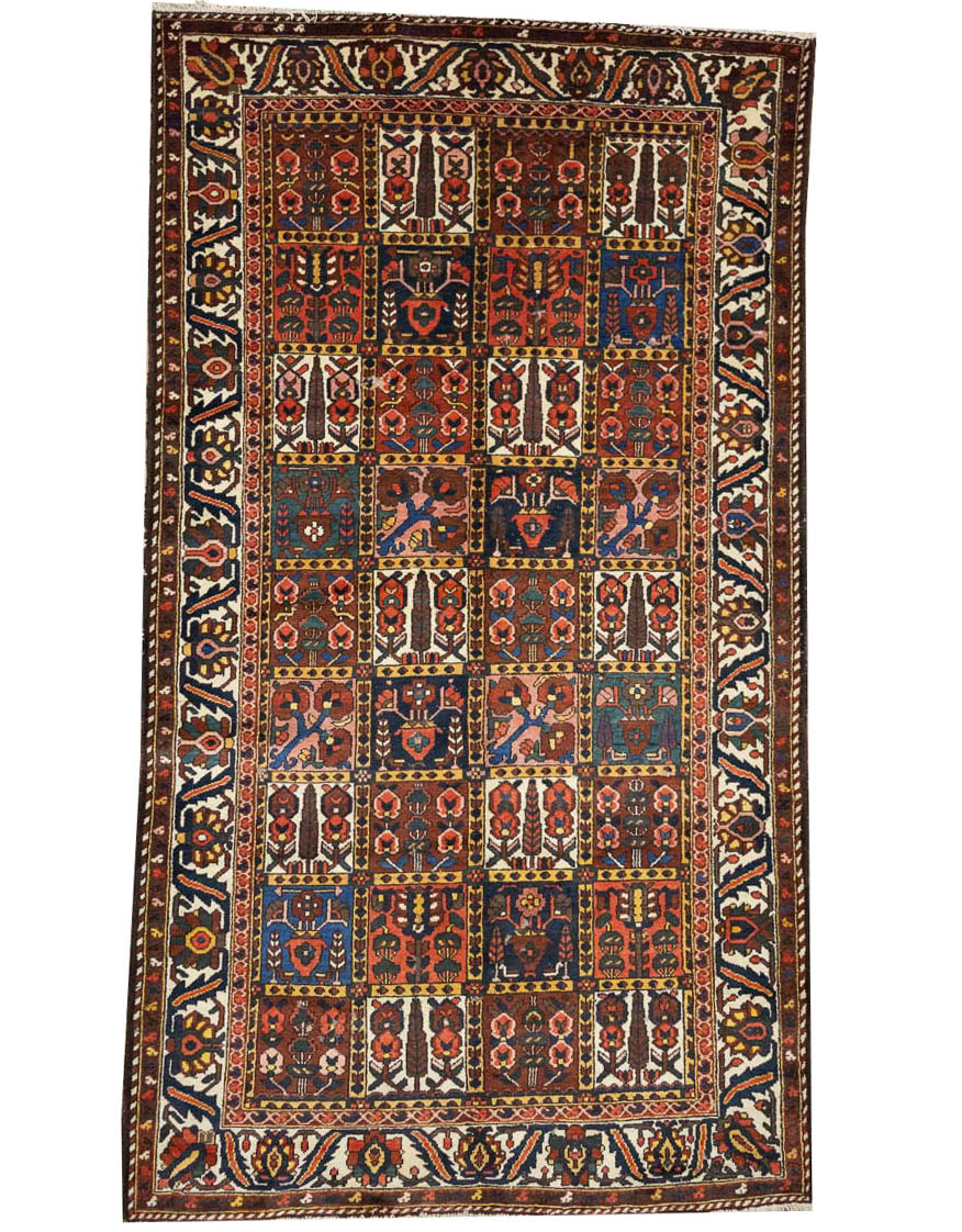 5'6x10'0 Hand Knotted Floral Tribal Oriental Wool Rug - Image 1
