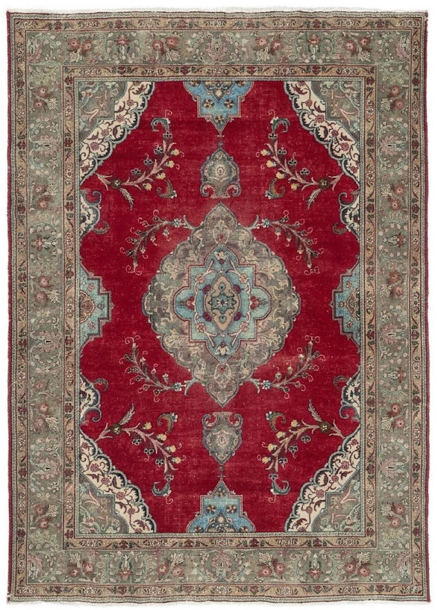 8'5x11'0 Hand Knotted Floral Traditional Wool Oriental Area Rug - Image 1
