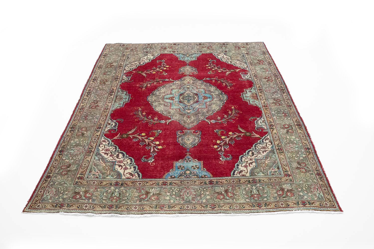 8'5x11'0 Hand Knotted Floral Traditional Wool Oriental Area Rug - Image 3