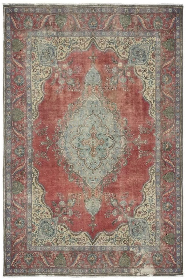 9'9x13'0 Hand Knotted Floral Traditional Wool Oriental Rug - Image 1