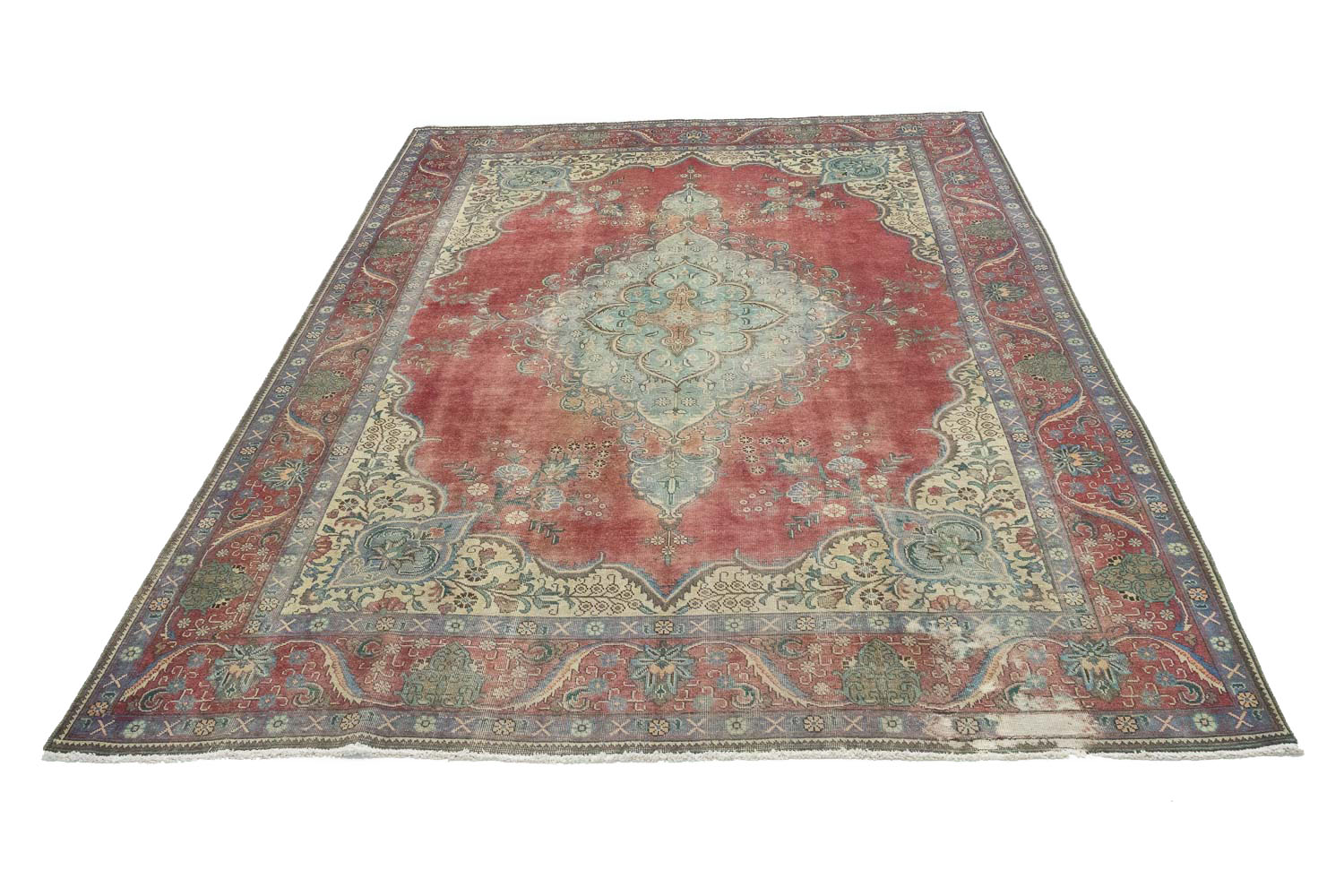9'9x13'0 Hand Knotted Floral Traditional Wool Oriental Rug - Image 3