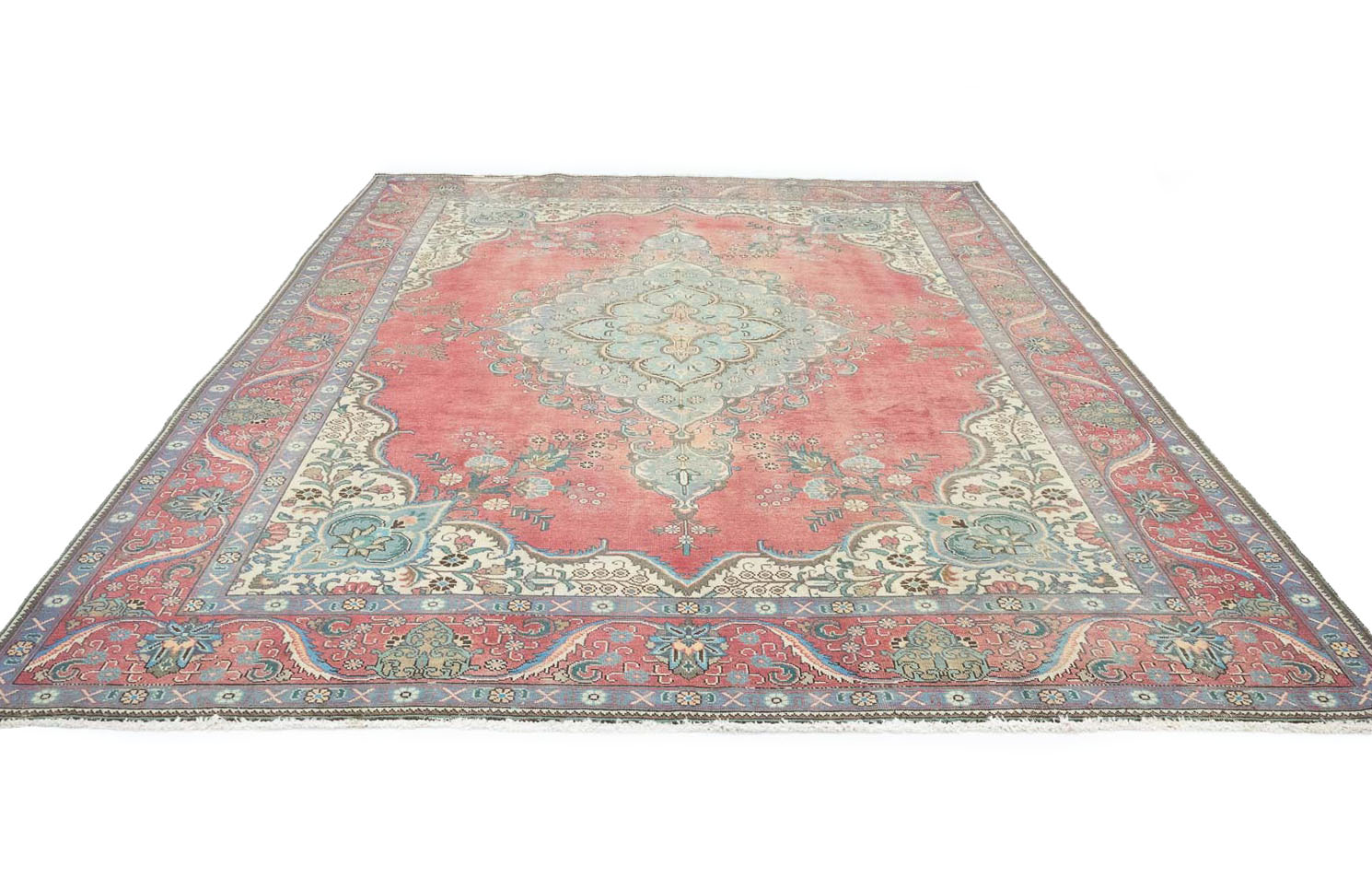 9'9x13'0 Hand Knotted Floral Traditional Wool Oriental Rug - Image 4
