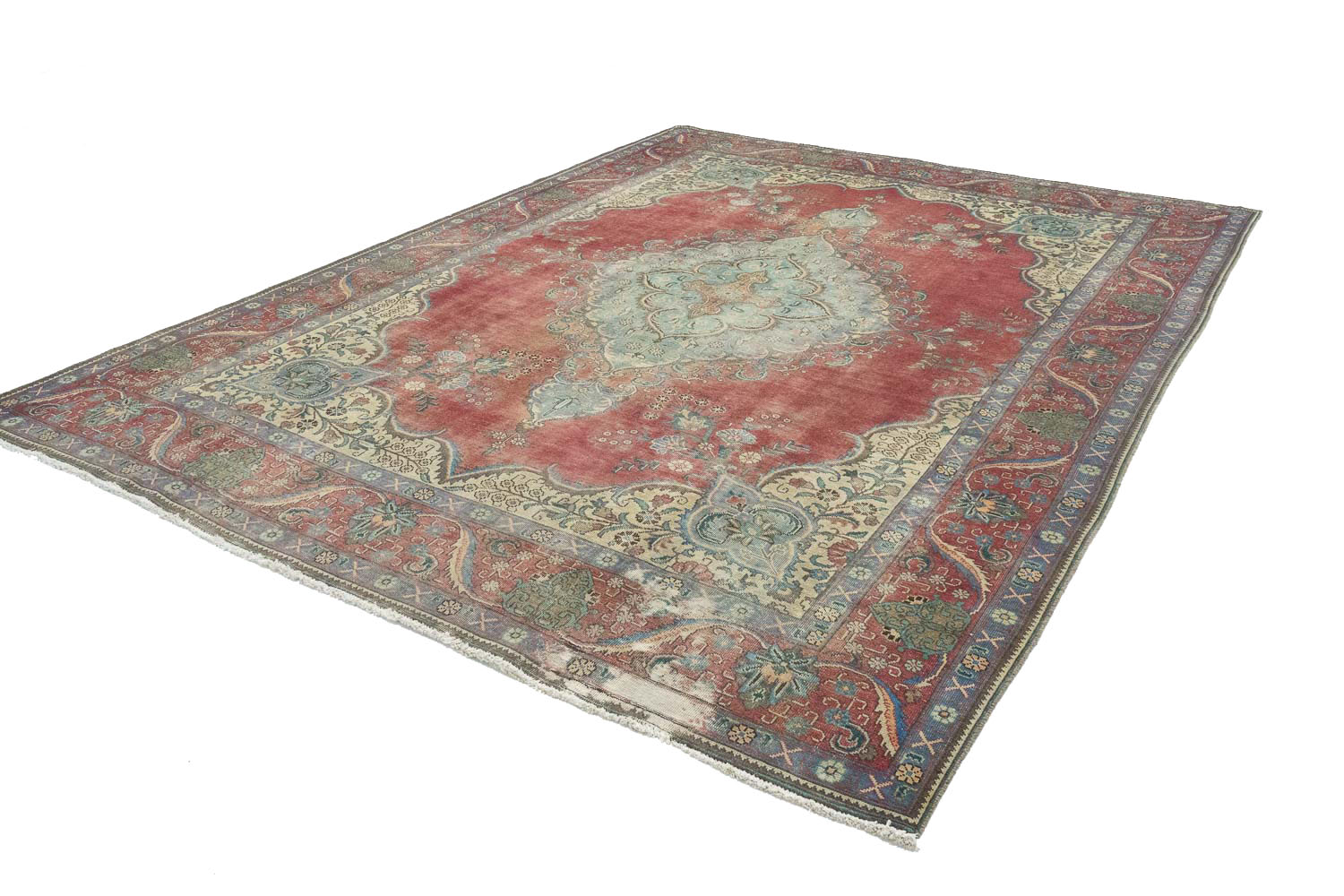 9'9x13'0 Hand Knotted Floral Traditional Wool Oriental Rug - Image 6