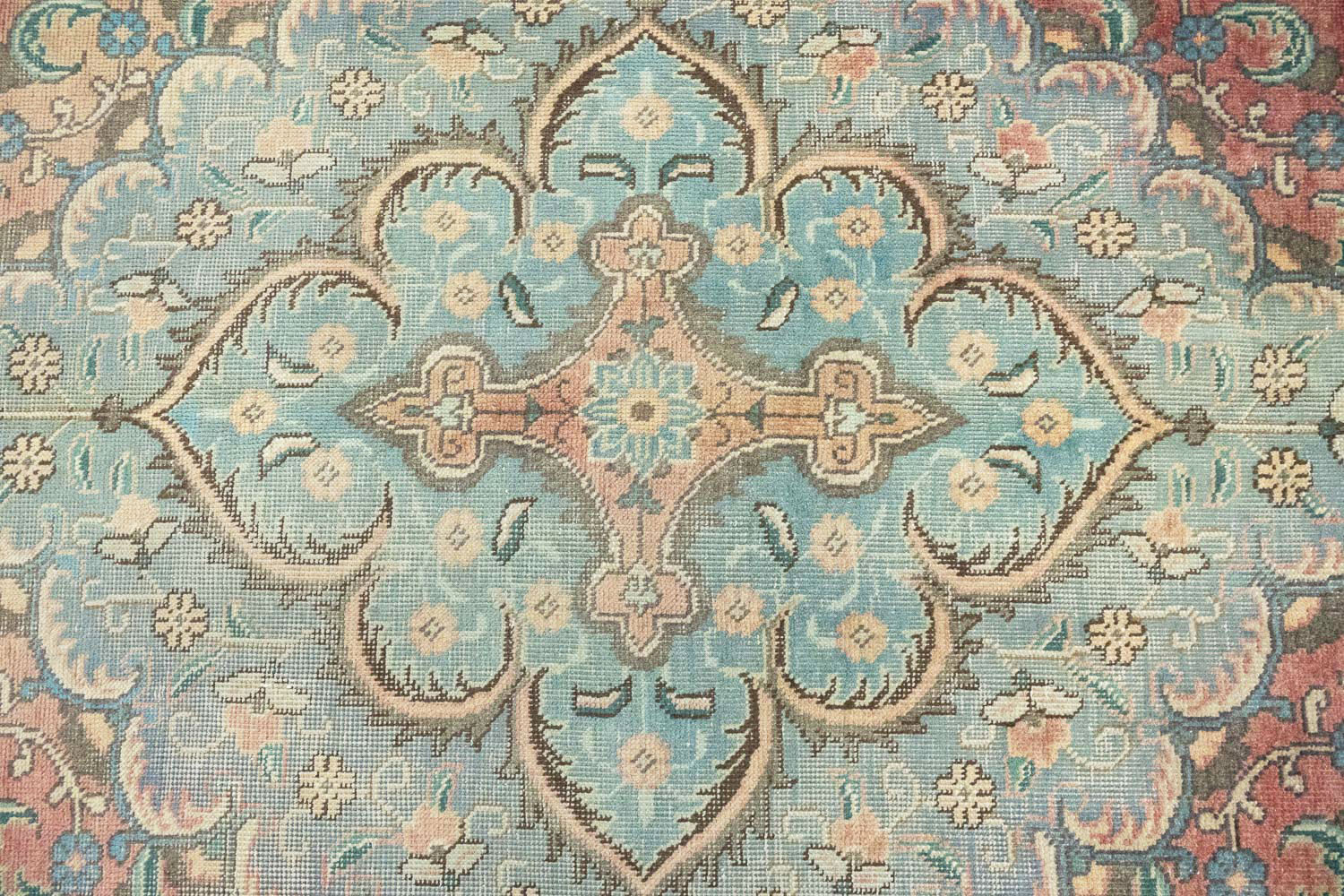 9'9x13'0 Hand Knotted Floral Traditional Wool Oriental Rug - Image 8