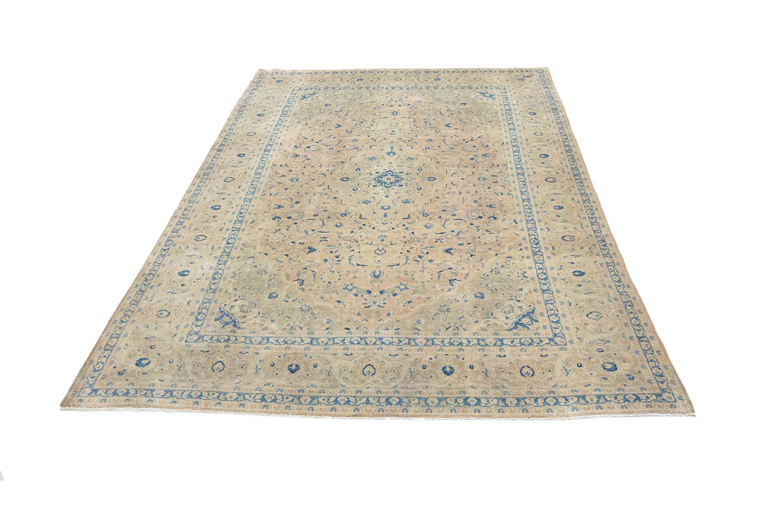 8'6x12'1 Hand Knotted Floral Traditional Wool Oriental Rug - Image 3