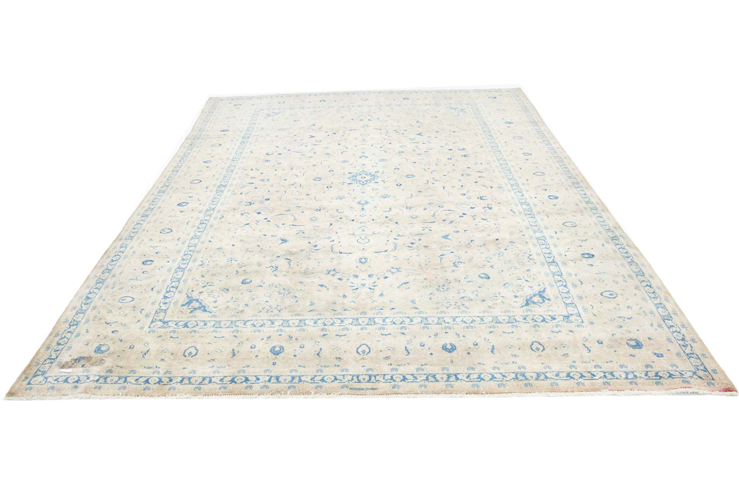 8'6x12'1 Hand Knotted Floral Traditional Wool Oriental Rug - Image 4