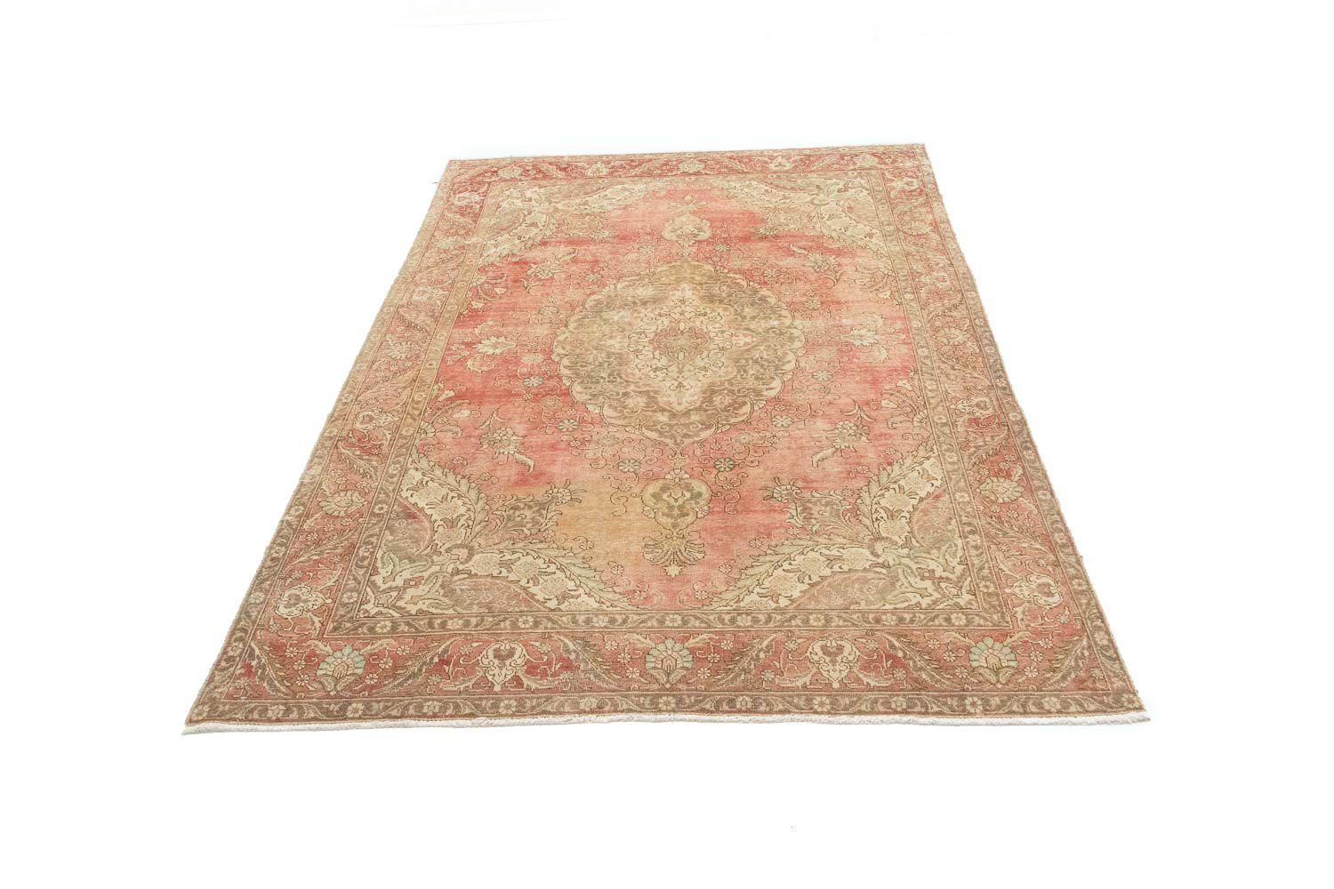 7'3x10'6 Hand Knotted Floral Traditional Wool Oriental Rug - Image 3