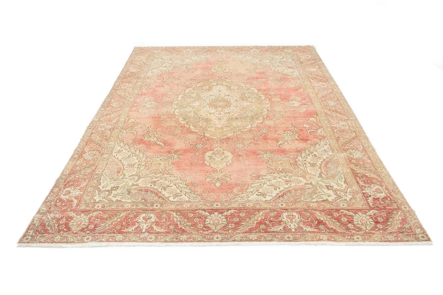 7'3x10'6 Hand Knotted Floral Traditional Wool Oriental Rug - Image 4