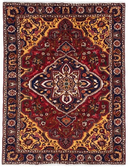 6'6 X 9'7 Hand Knotted Floral Persian Design Oriental Rug - Image 1