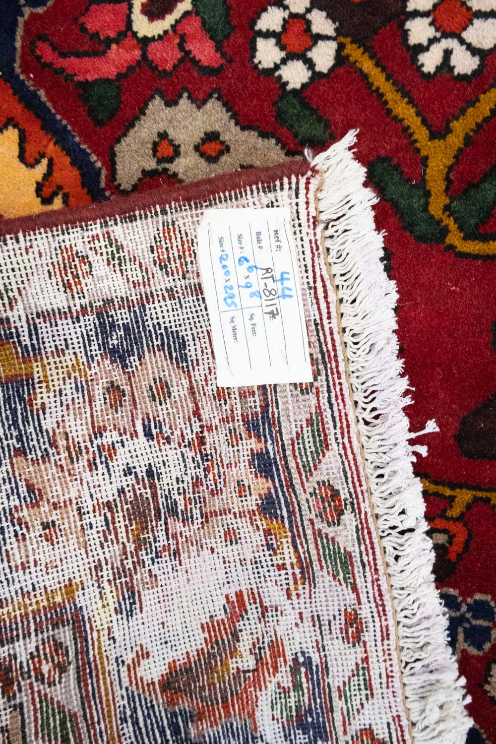 6'6 X 9'7 Hand Knotted Floral Persian Design Oriental Rug - Image 17
