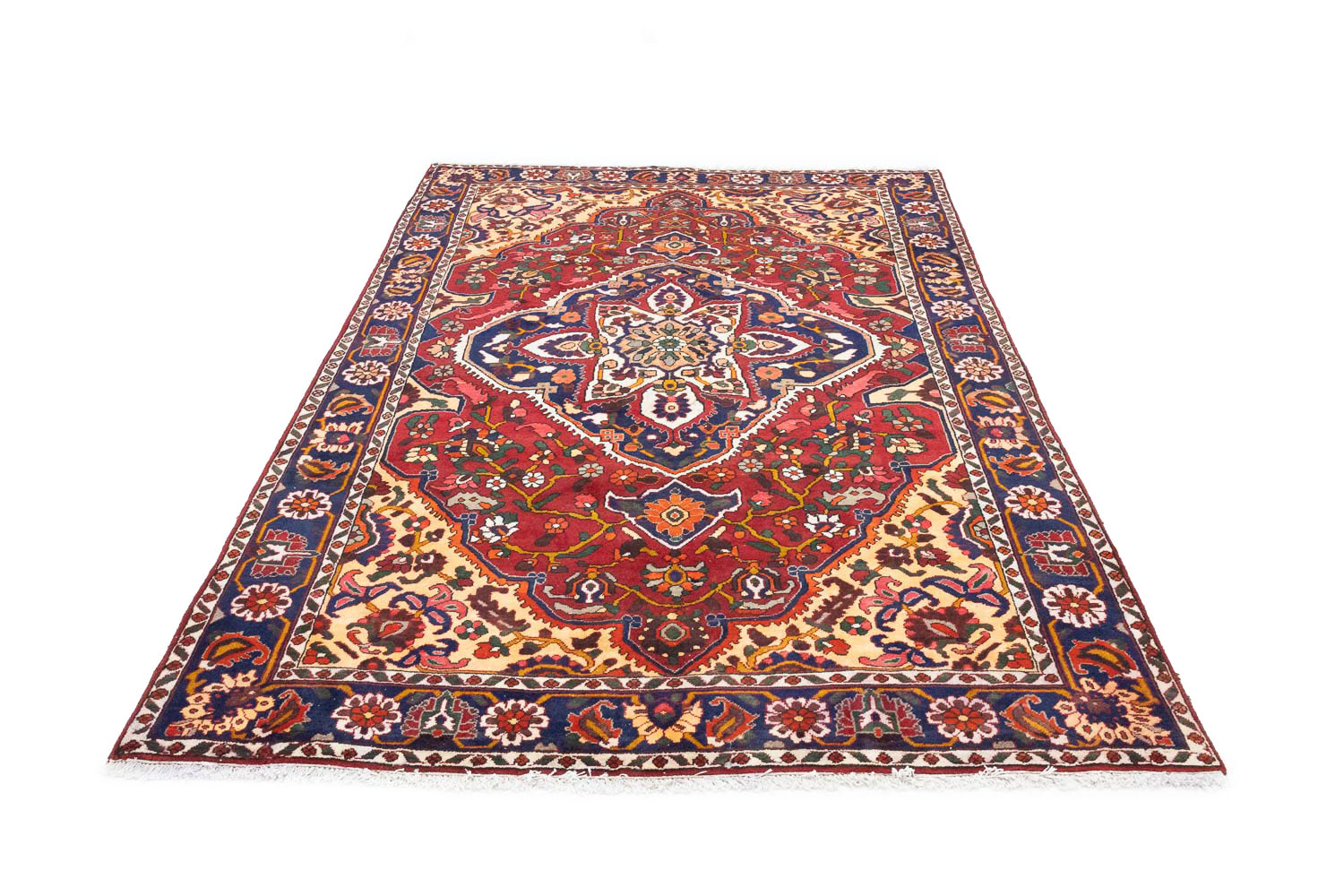 6'6 X 9'7 Hand Knotted Floral Persian Design Oriental Rug - Image 3