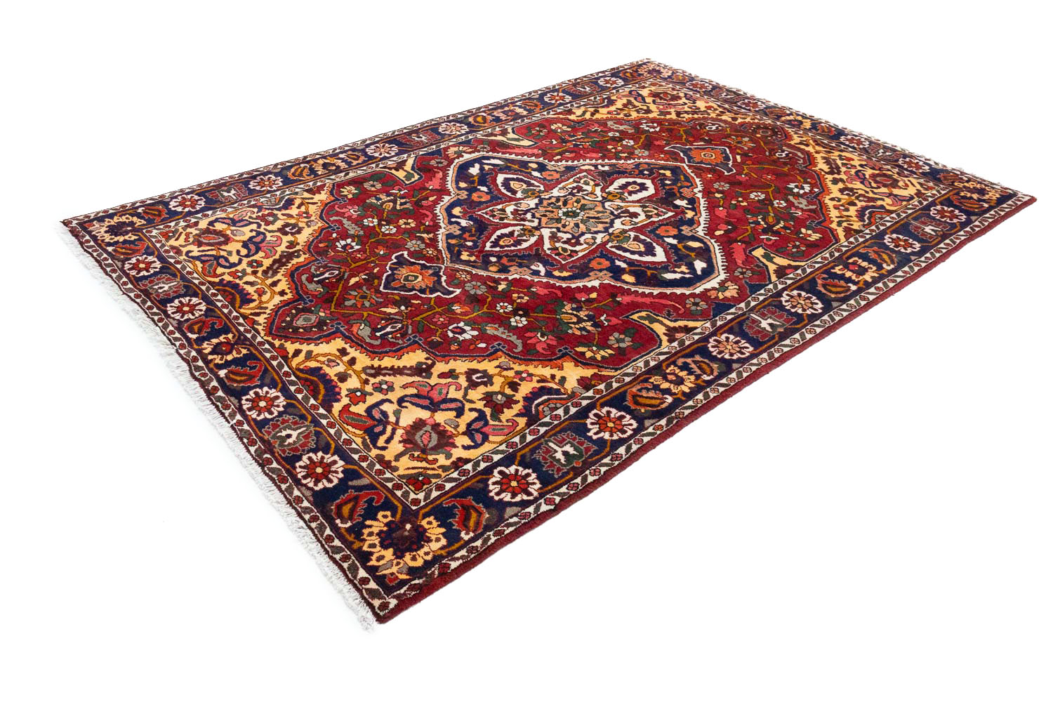 6'6 X 9'7 Hand Knotted Floral Persian Design Oriental Rug - Image 6