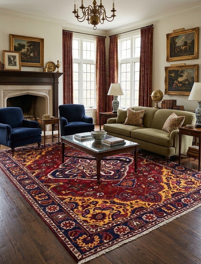 6'6 X 9'7 Hand Knotted Floral Persian Design Oriental Rug - Image 2