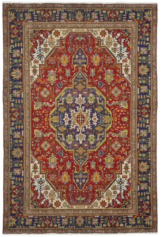 6'6x9'11 Hand Knotted Floral Traditional Wool Oriental Rug
