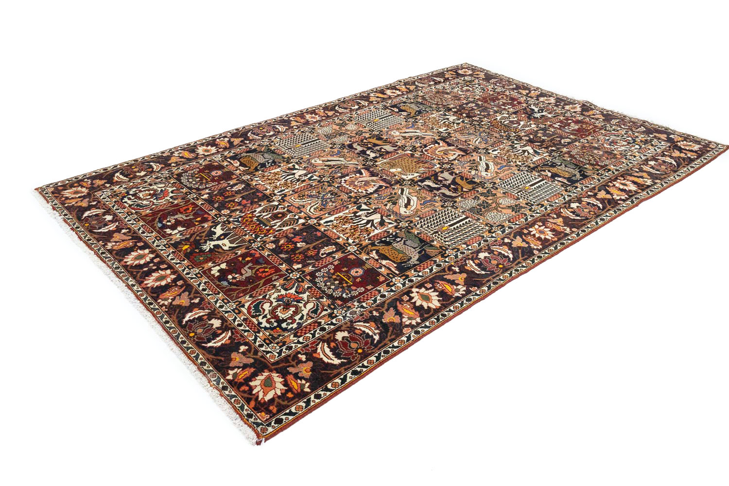 6'8 X 10'9 Hand Knotted Pictorial Design Persian Oriental Rug - Image 5