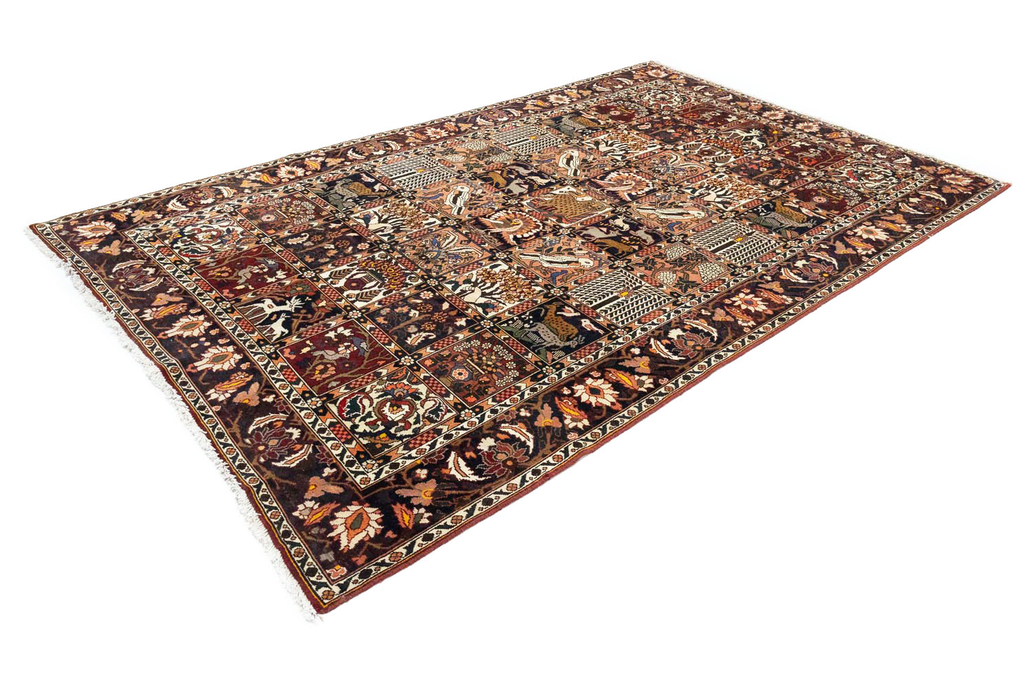 6'8 X 10'9 Hand Knotted Pictorial Design Persian Oriental Rug - Image 6