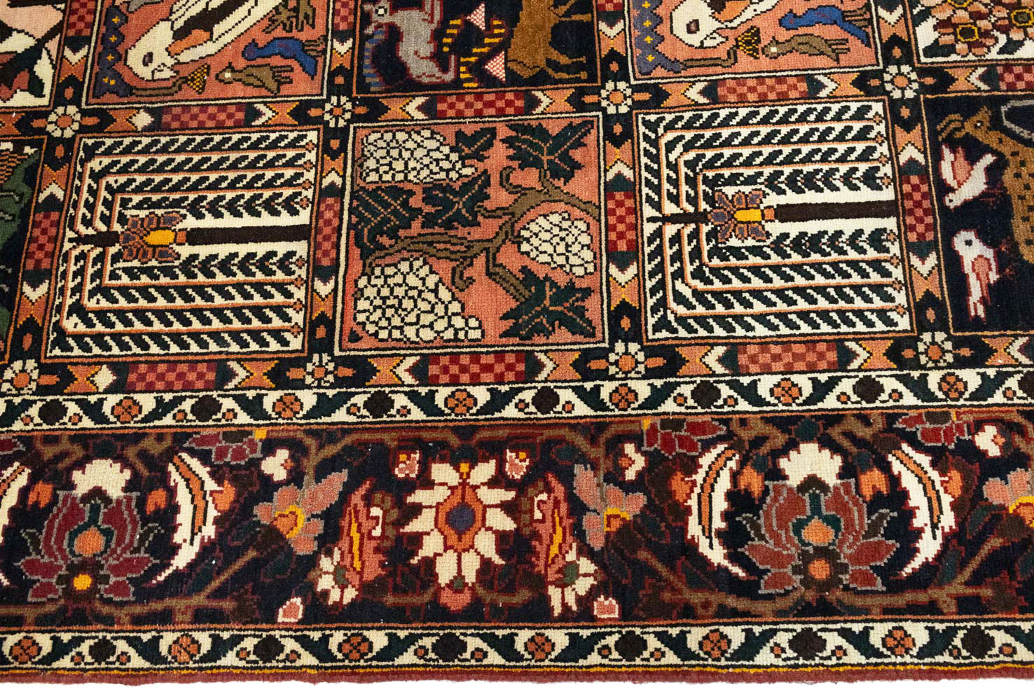6'8 X 10'9 Hand Knotted Pictorial Design Persian Oriental Rug - Image 11